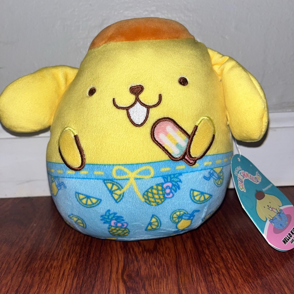 NWT Squishmallows Pompompurin Popsicle Beach Squishmallow Sanrio Hello Kitty